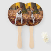 Basenji im Herbst Leaves Fall Inspiriert Fächer (Vorne und Hinten)