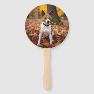 Basenji im Herbst Leaves Fall Inspiriert Fächer