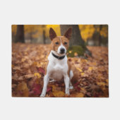 Basenji im Herbst Leaves Fall Inspiriert Fußmatte (Vorderseite)