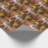 Basenji im Herbst Leaves Fall Inspiriert Geschenkpapier (Ecke)