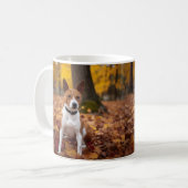 Basenji im Herbst Leaves Fall Inspiriert Kaffeetasse (Vorderseite Links)