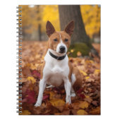 Basenji im Herbst Leaves Fall Inspiriert Notizblock (Vorderseite)