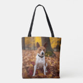 Basenji im Herbst Leaves Fall Inspiriert Tasche (Rückseite)