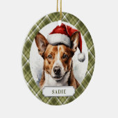 Basenji Keramik Circle Ornament (Rechts)