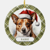 Basenji Keramik Circle Ornament (Hinten)