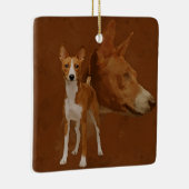 Basenji Keramikornament (Rechts)