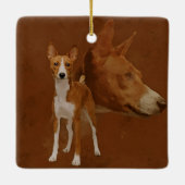 Basenji Keramikornament (Rückseite)