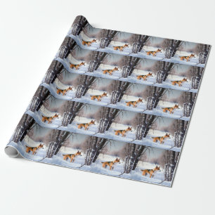 Basenji Lass es schneien Weihnachten  Geschenkpapier