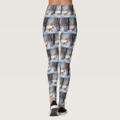 Basenji lassen es Schnee Weihnachten Leggings (Rückseite)