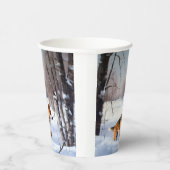 Basenji lassen es Schnee Weihnachten Pappbecher (Rechts)