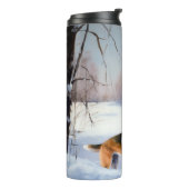 Basenji lassen es Schnee Weihnachten Thermosbecher (Nach links gedreht)