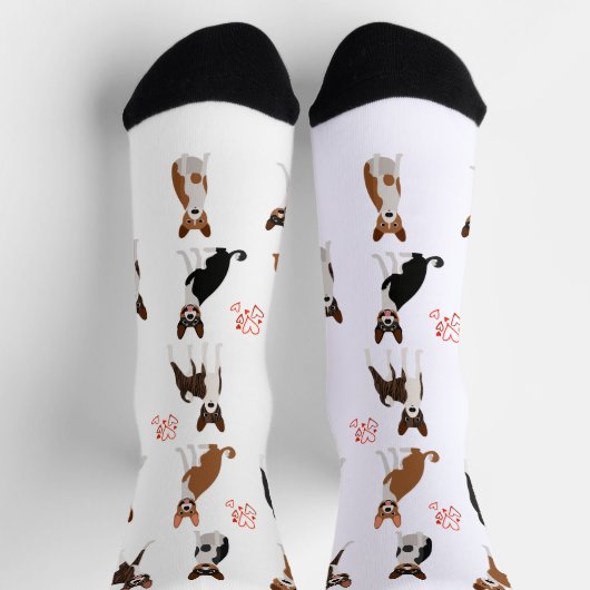 Basenji Liebe Hound Breed Fun Muster Socken (Oben)
