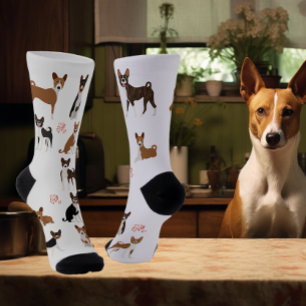 Basenji Love Hound Rasse Lustiges Muster Socken