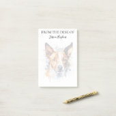 Basenji Lover Monogrammed Dog Post-it Klebezettel (Auf Schreibtisch)