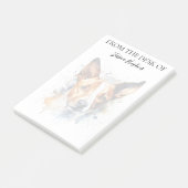 Basenji Lover Monogrammed Dog Post-it Klebezettel (angewinkelt)