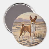 Basenji Magnet (Vorderseite/Rückseite)