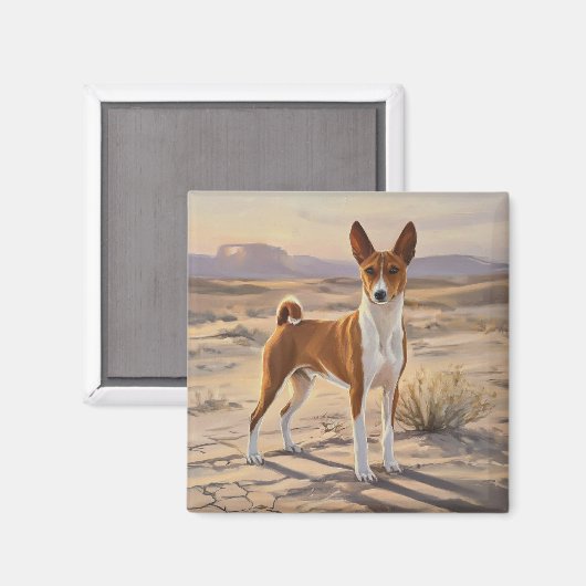 Basenji Magnet (Vorderseite/Rückseite)
