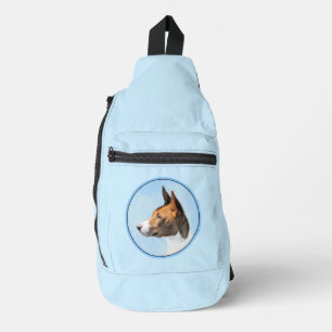 Basenji Malerei Kastanienrot Bindle Niedlicher Hun Crossbody Bag