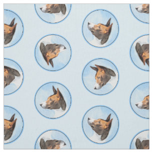Basenji Malerei Kastanienrot Bindle Niedlicher Hun Stoff