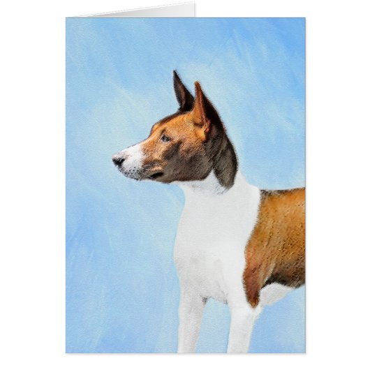 Basenji Malerei - Niedliche Originalkunst (Vorne)