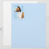 Basenji Malerei - Niedliche Originalkunst (Vorne/Hinten)