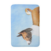 Basenji Malerei - Niedliche Originalkunst Badematte (Vorderseite Vertikal)