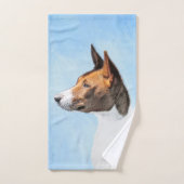 Basenji Malerei - Niedliche Originalkunst Badhandtuch Set (Handtuch)