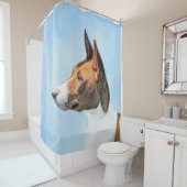 Basenji Malerei - Niedliche Originalkunst Duschvorhang (Beispiel)