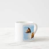 Basenji Malerei - Niedliche Originalkunst Espressotasse (Vorderseite Rechts)