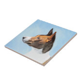 Basenji Malerei - Niedliche Originalkunst Fliese (Seite)