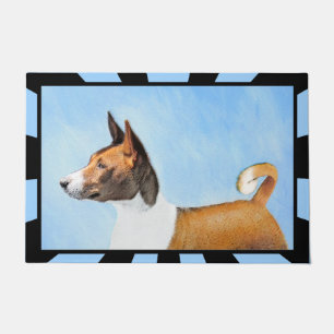 Basenji Malerei - Niedliche Originalkunst Fußmatte