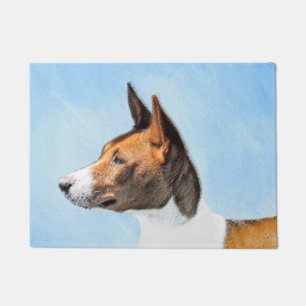 Basenji Malerei - Niedliche Originalkunst Fußmatte