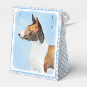 Basenji Malerei - Niedliche Originalkunst Geschenkschachtel (Rückseite)