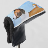 Basenji Malerei - Niedliche Originalkunst Golf Headcover (3/4 Vorderseite)