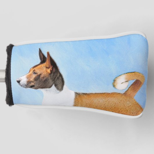 Basenji Malerei - Niedliche Originalkunst Golf Headcover (Vorderseite)