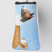 Basenji Malerei - Niedliche Originalkunst Golf Headcover (Rotieren 90)