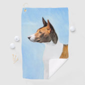 Basenji Malerei - Niedliche Originalkunst Golfhandtuch (Insitu)