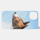 Basenji Malerei - Niedliche Originalkunst iPhone Hülle (Rückseite (Horizontal))