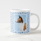 Basenji Malerei - Niedliche Originalkunst Jumbo-Tasse (Rechts)