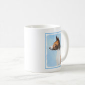 Basenji Malerei - Niedliche Originalkunst Kaffeetasse (VorderseiteRechts)