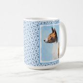 Basenji Malerei - Niedliche Originalkunst Kaffeetasse (VorderseiteRechts)