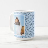 Basenji Malerei - Niedliche Originalkunst Kaffeetasse (Vorderseite Links)