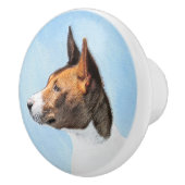 Basenji Malerei - Niedliche Originalkunst Keramikknauf (Rechts)
