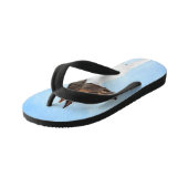 Basenji Malerei - Niedliche Originalkunst Kinderbadesandalen (Schrägansicht)