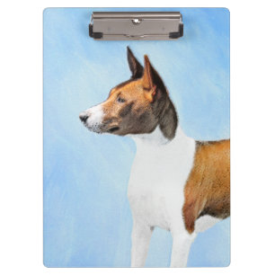 Basenji Malerei - Niedliche Originalkunst Klemmbrett