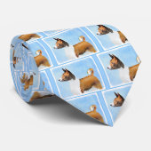 Basenji Malerei - Niedliche Originalkunst Krawatte (Gerollt)