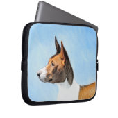 Basenji Malerei - Niedliche Originalkunst Laptopschutzhülle (Vorne Rechts)