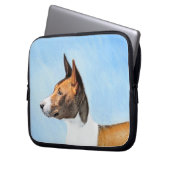 Basenji Malerei - Niedliche Originalkunst Laptopschutzhülle (Vorderseite Links)