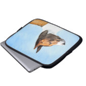 Basenji Malerei - Niedliche Originalkunst Laptopschutzhülle (Vorne Knopf)