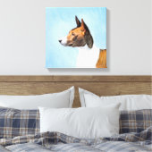Basenji Malerei - Niedliche Originalkunst Leinwanddruck (Insitu (Schlafzimmer))